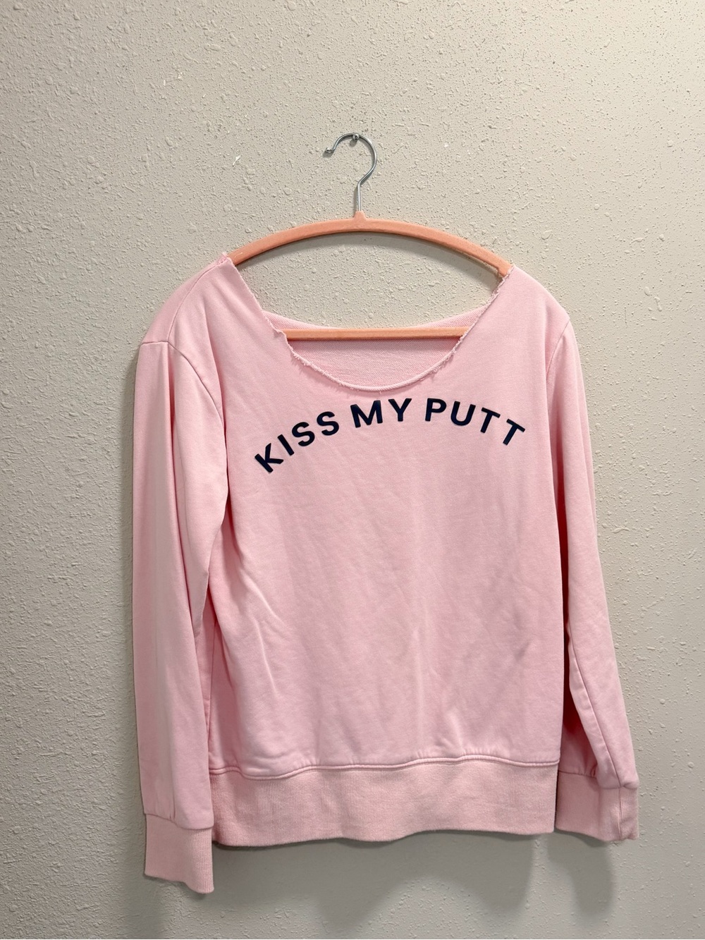 Poppy Golf Scoop neck Golf sweater (Kiss My Putt) size small